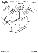 FRAME AND CONSOLE PARTS Diagram and Parts List for IJC22053  Inglis Dishwasher