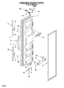 FREEZER DOOR PARTS Diagram and Parts List for INQ225300  Inglis Refrigerator