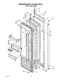 REFRIGERATOR DOOR Diagram and Parts List for KSSS42DWX00  KitchenAid Refrigerator