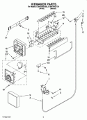 ICEMAKER PARTS Diagram and Parts List for ET8WTMXKQ09  Whirlpool Refrigerator
