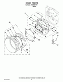 DOOR PARTS Diagram and Parts List for WGD9151YW0  Whirlpool Dryer