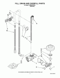 FILL, DRAIN AND OVERFILL PARTS Diagram and Parts List for KUDE50CVSS3  KitchenAid Dishwasher