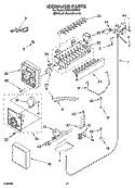 ICEMAKER PARTS Diagram and Parts List for KSSO48FMX01  KitchenAid Refrigerator