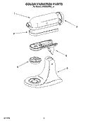 COLOR VARIATION PARTS Diagram and Parts List for 5KSM150PSSOB4  KitchenAid Mixer