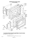MICROWAVE DOOR Diagram and Parts List for KEMI371SBL0  KitchenAid Microwave Oven Combo