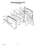 UPPER OVEN DOOR Diagram and Parts List for KEBI271XBL3  KitchenAid Wall Oven