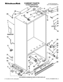 CABINET PARTS Diagram and Parts List for KBFO42FTX05  KitchenAid Refrigerator