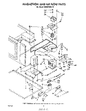 MAGNETRON AND AIR FLOW Diagram and Parts List for MW8700XL0  Whirlpool Microwave