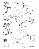 CABINET Diagram and Parts List for 4ET14GKXBW00  Whirlpool Refrigerator