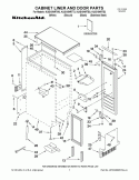 CABINET LINER AND DOOR PARTS Diagram and Parts List for KUIS15NRTB3  KitchenAid Ice Maker