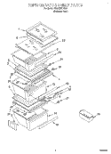REFRIGERATOR SHELF Diagram and Parts List for GD22SFXHS00  Whirlpool Refrigerator