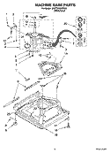 MACHINE BASE PARTS Diagram and Parts List for 3XWTW5905SW0  Whirlpool Washer