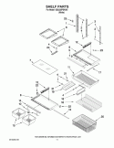 SHELF PARTS Diagram and Parts List for GB2225PEKW3  Whirlpool Refrigerator