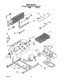 UNIT Diagram and Parts List for ET18ZKXAN00  Whirlpool Refrigerator