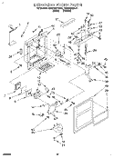 DISPENSER FRONT Diagram and Parts List for RS22AWXBW01  Roper Refrigerator