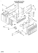 CABINET Diagram and Parts List for BPAC1200AS0  KitchenAid Air Conditioner