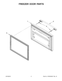 FREEZER DOOR PARTS Diagram and Parts List for GX5FHDXVY03  Whirlpool Refrigerator