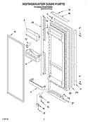 REFRIGERATOR DOOR Diagram and Parts List for GD25SFXHS05  Whirlpool Refrigerator