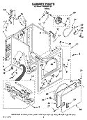 CABINET PARTS Diagram and Parts List for MGD5620TQ0  Maytag Dryer