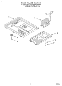 BASE PLATE Diagram and Parts List for MT1135SGB0  Whirlpool Microwave