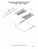 THIRD LEVEL RACK AND TRACK PARTS Diagram and Parts List for KUDE60FVSS2  KitchenAid Dishwasher