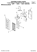 CONTROL PANEL PARTS Diagram and Parts List for KHHS179LWH1  KitchenAid Microwave