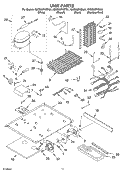 UNIT PARTS Diagram and Parts List for KSCS25FKSS01  KitchenAid Refrigerator