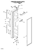 FREEZER DOOR PARTS Diagram and Parts List for 6GD22DCXHW06  Whirlpool Refrigerator