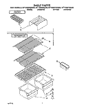 SHELF Diagram and Parts List for RT14GDYBW00  Roper Refrigerator