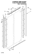 Part Location Diagram of 2222552B Whirlpool TRIM-CABNT