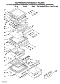 REFRIGERATOR SHELF PARTS Diagram and Parts List for KSRP22FSMS02  KitchenAid Refrigerator