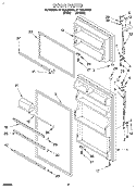 DOOR Diagram and Parts List for ET18JKXDW01  Whirlpool Refrigerator