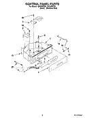 CONTROL PANEL PARTS Diagram and Parts List for GI15NFRTB1  Whirlpool Ice Maker