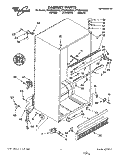 CABINET Diagram and Parts List for ET22DMXBB00  Whirlpool Refrigerator