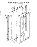 CABINET TRIMS AND BREAKER TRIM Diagram and Parts List for KSSS42DAX03  KitchenAid Refrigerator