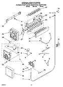 ICEMAKER PARTS Diagram and Parts List for GD25FFCHT00  Whirlpool Refrigerator