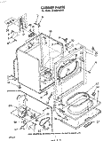 SECTION Diagram and Parts List for LE7800XMW0  Whirlpool Dryer