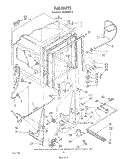 TUB , LIT/OPTIONAL Diagram and Parts List for DU8550XT0  Whirlpool Dishwasher