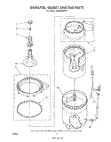AGITATOR, BASKET AND TUB Diagram and Parts List for LA5500XPW1  Whirlpool Washer