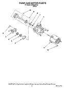 PUMP AND MOTOR PARTS Diagram and Parts List for CDB4000TQ0  Whirlpool Dishwasher