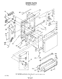 DOOR Diagram and Parts List for DU8500XT3  Whirlpool Dishwasher