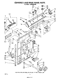 CONTROLS AND REAR PANEL Diagram and Parts List for LA6500XPW0  Whirlpool Washer