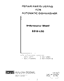 CONSOLE PANEL Diagram and Parts List for 8518L30  Roper Dishwasher