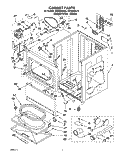 CABINET PARTS Diagram and Parts List for GEQ8858JT0  Whirlpool Dryer