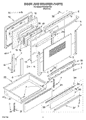 DOOR AND DRAWER PARTS Diagram and Parts List for KESC308LSS0  KitchenAid Range