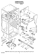 LINER PARTS Diagram and Parts List for MTB1842VRW00  Whirlpool Refrigerator