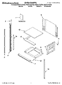 OVEN PARTS Diagram and Parts List for KBMC147HBT02  KitchenAid Microwave Oven Combo