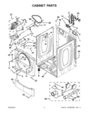 CABINET PARTS Diagram and Parts List for WED9051YW1  Whirlpool Dryer