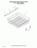 UPPER RACK AND TRACK PARTS Diagram and Parts List for IUD8000WS5  Whirlpool Dishwasher