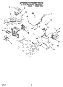 OVEN INTERIOR PARTS Diagram and Parts List for YMT4070SKB1  Whirlpool Microwave